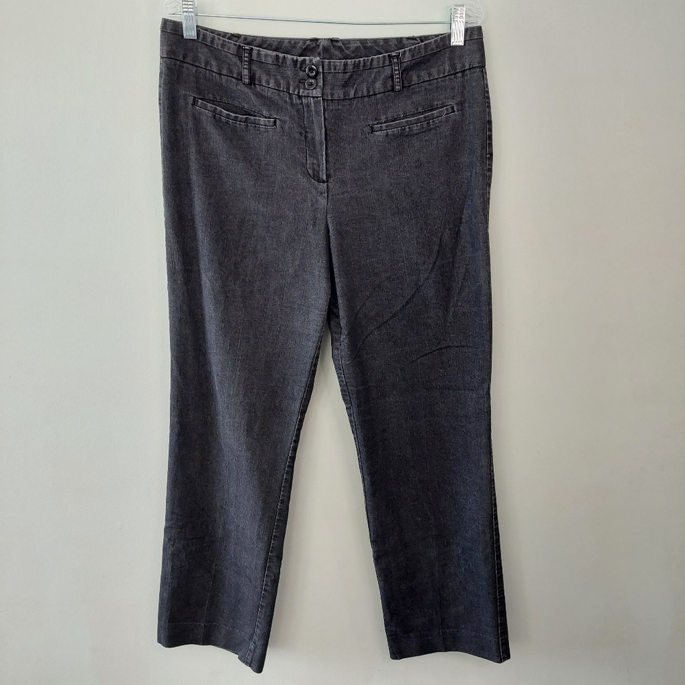 New Directions jeans size 12 faded black high rise straight leg
